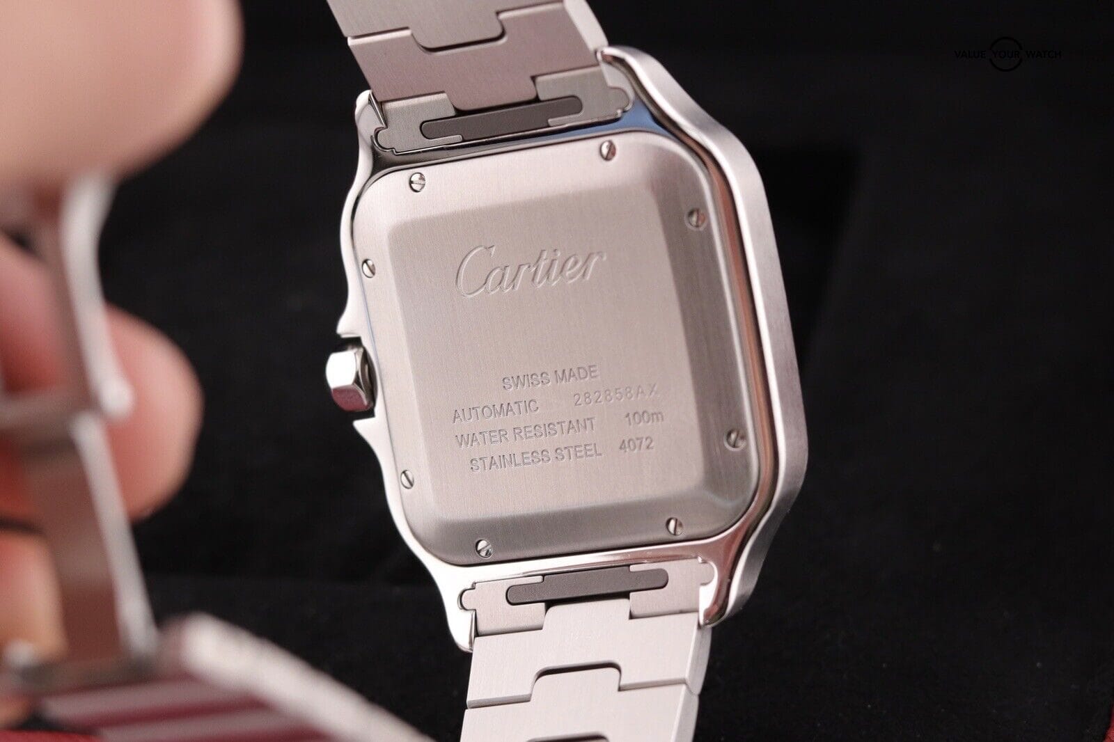 Cartier Santos De Cartier Large Model Auto Steel Mens Bracelet Watch WSSA0030 - Image 7