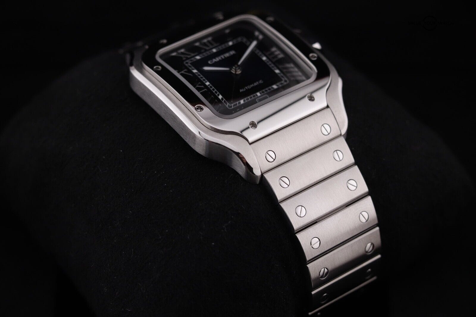 Cartier Santos De Cartier Large Model Auto Steel Mens Bracelet Watch WSSA0030 - Image 8