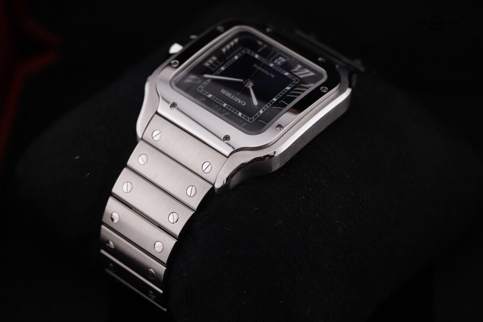 Cartier Santos De Cartier Large Model Auto Steel Mens Bracelet Watch WSSA0030 - Image 9