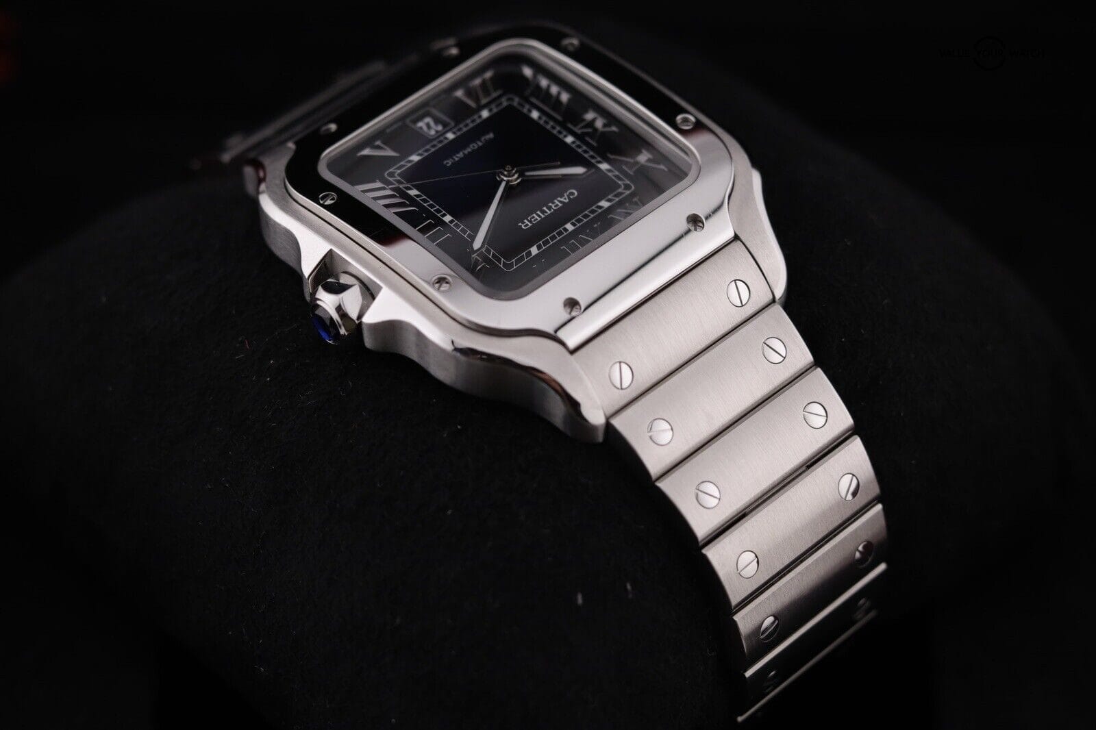 Cartier Santos De Cartier Large Model Auto Steel Mens Bracelet Watch WSSA0030 - Image 10