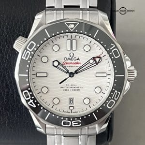 Omega Seamaster White Dial | 2023 w/rubber OEM Strap – 210.30.42.20.04.001