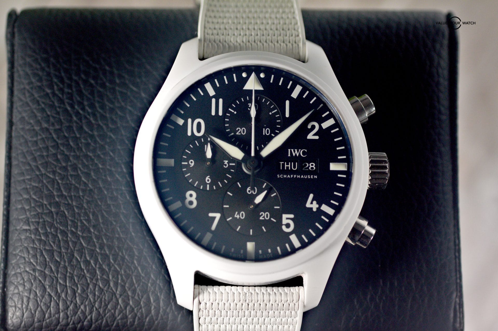 IWC Pilot Top Gun Lake Tahoe IW389105 44mm Chronograph Ceramic Box & Papers