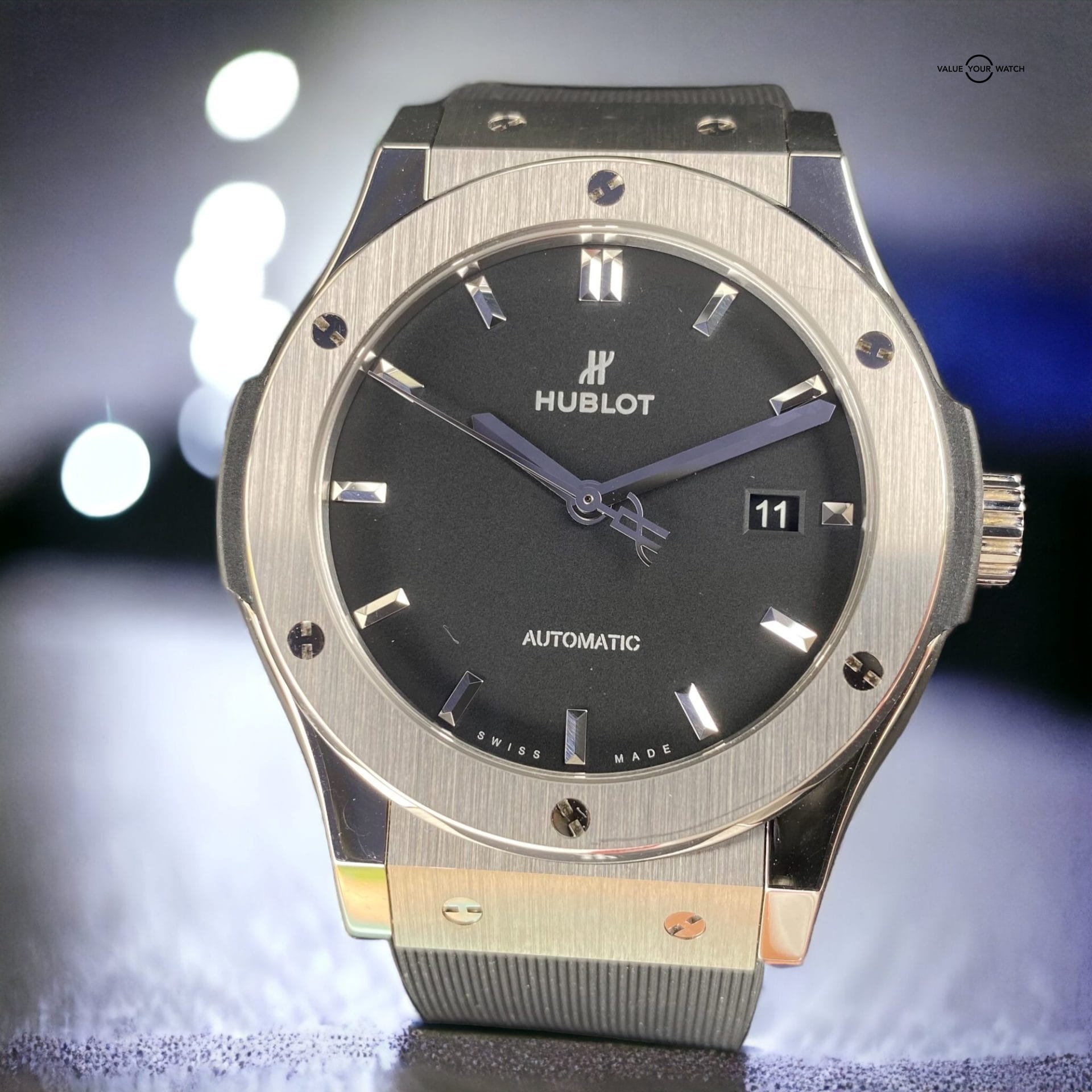 Hublot Classic Fusion Titanium Men's Black Automatic 42mm Date Watch MSRP $7600 - Image 4