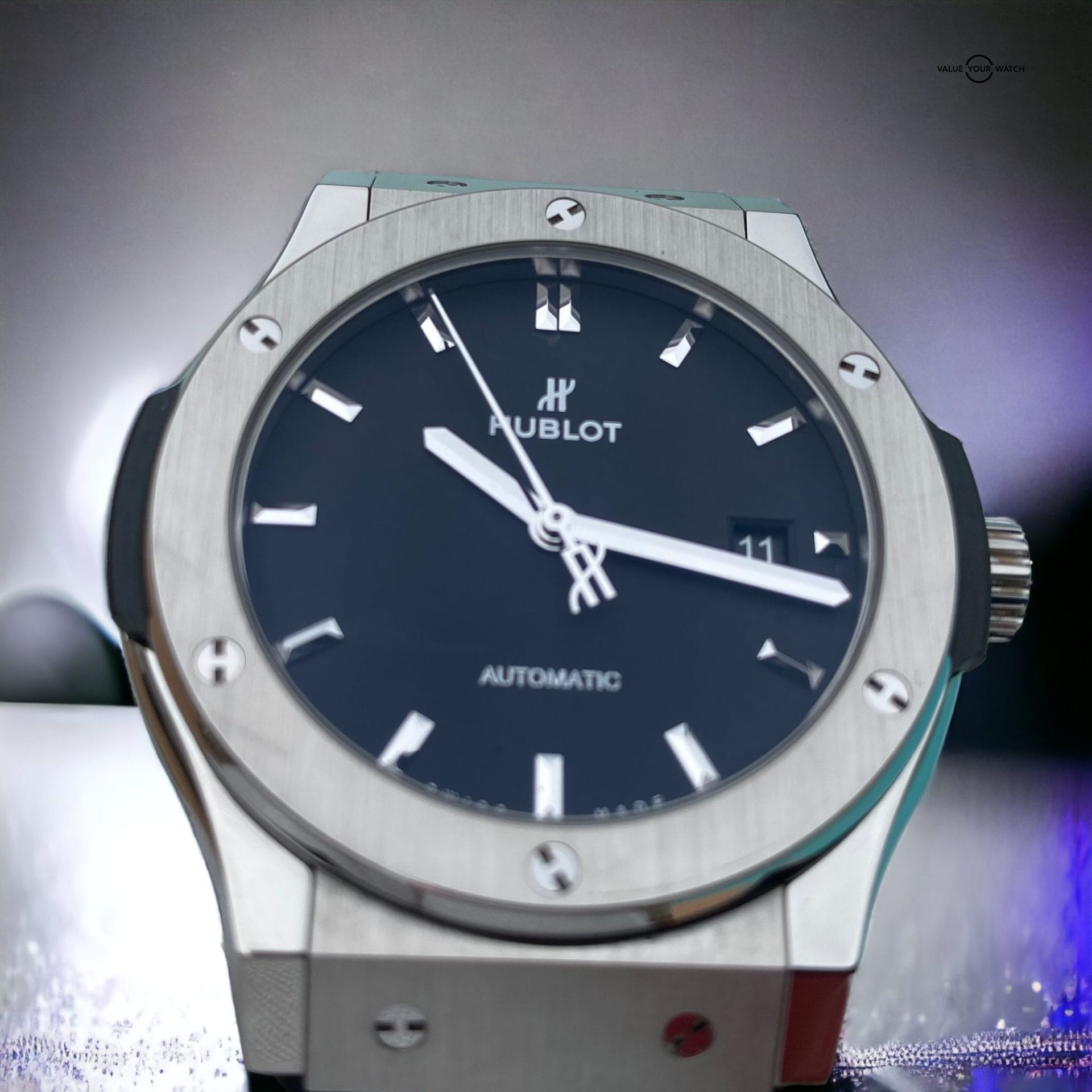 Hublot Classic Fusion Titanium Men's Black Automatic 42mm Date Watch MSRP $7600