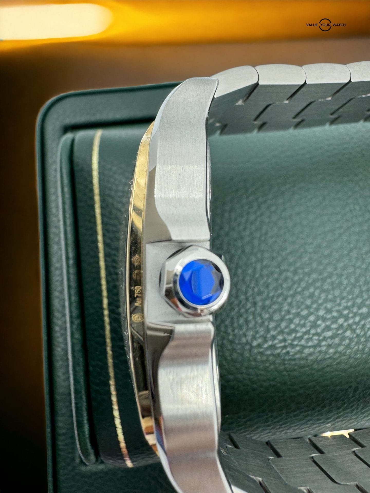 Cartier Santos Large Two Tone Steel & 18K Yellow Gold Automatic White Roman Dial - Image 8