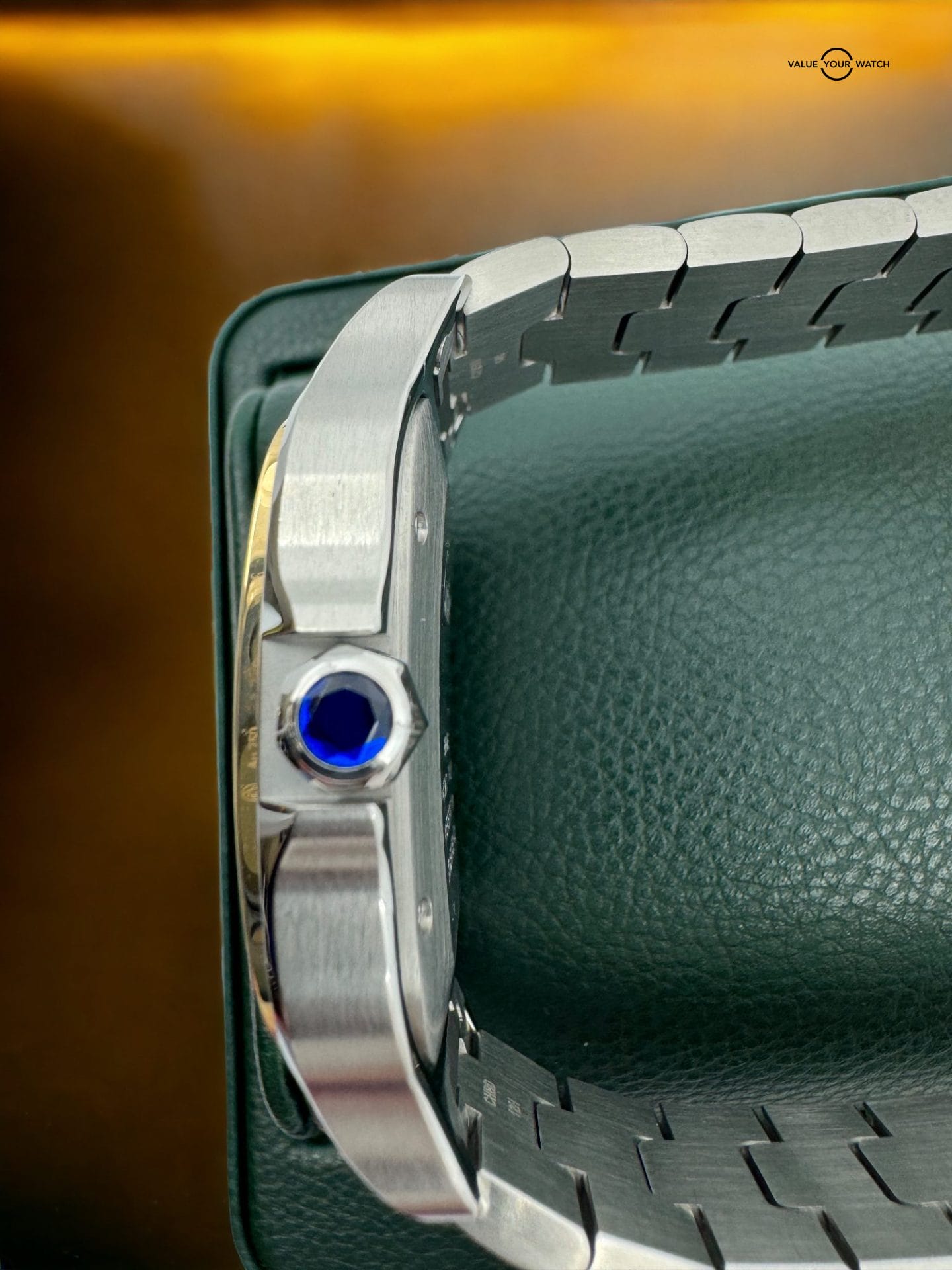 Cartier Santos Large Two Tone Steel & 18K Yellow Gold Automatic White Roman Dial - Image 7