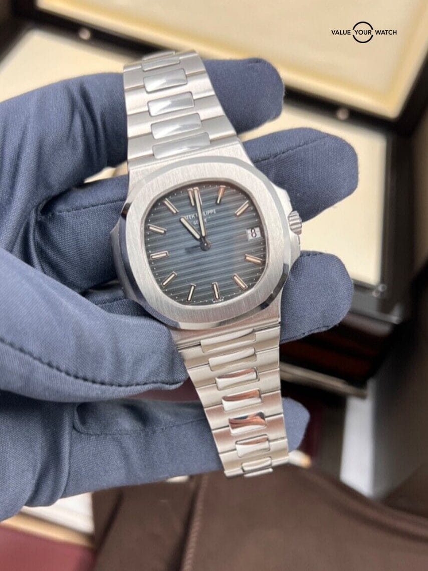 Pristine Condition 2007 Patek Philippe Nautilus 5711/1A-010 40mm Blue Dial Steel