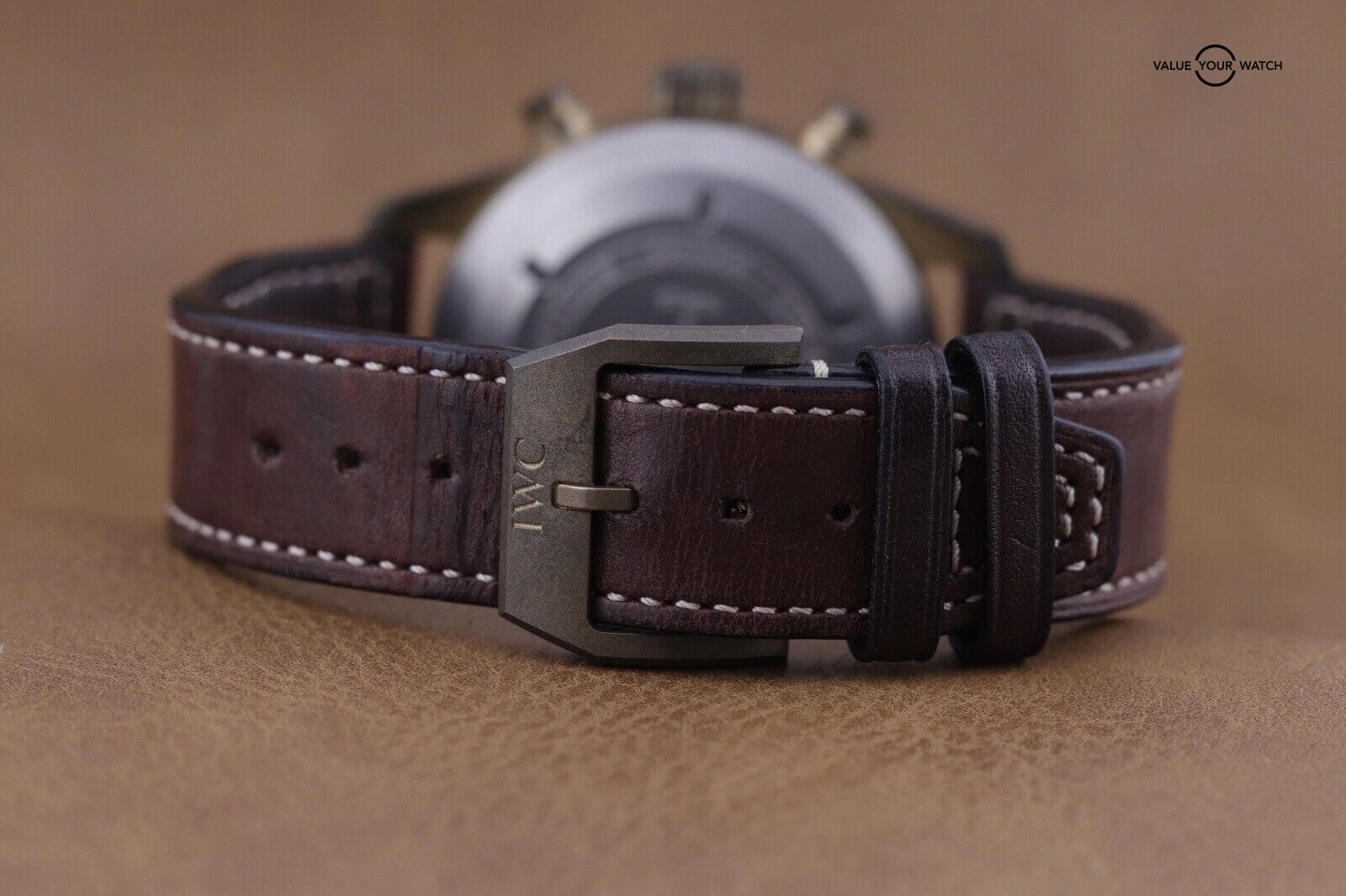 IWC Pilot's Spitfire Chronograph Day Date Watch Green Bronze - IW387902 - Image 4