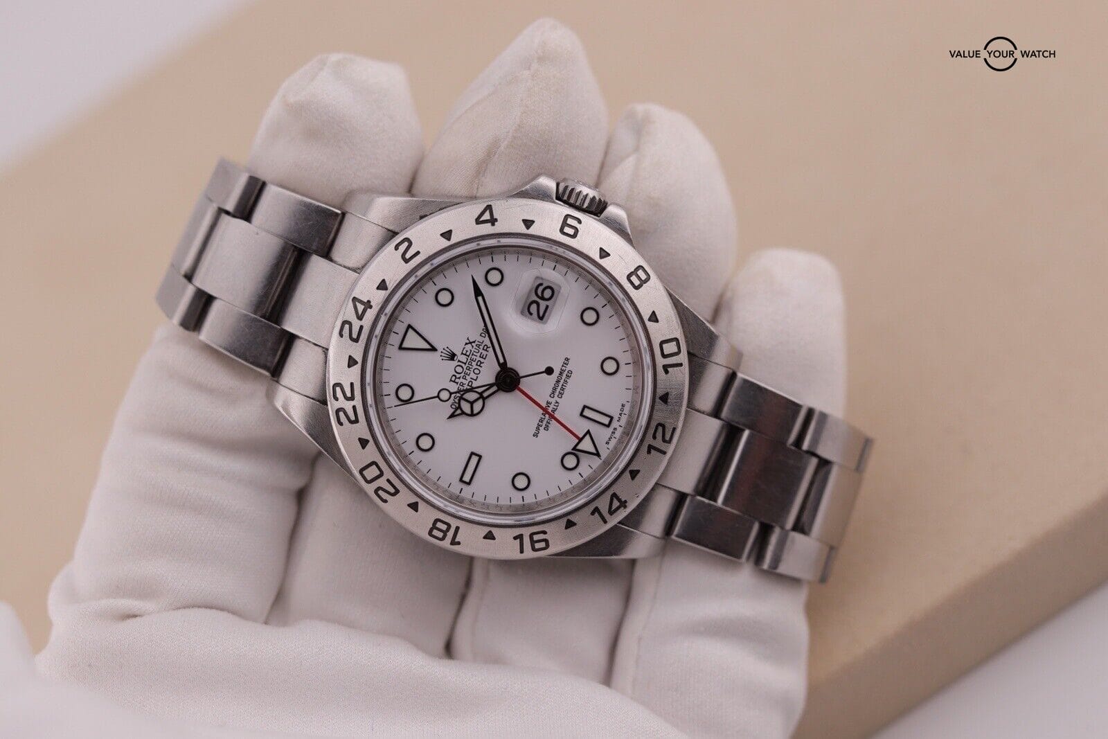 Rolex Explorer II 16570 Polar w/ Engraved Rehaut x Calibre 3186 - Image 6