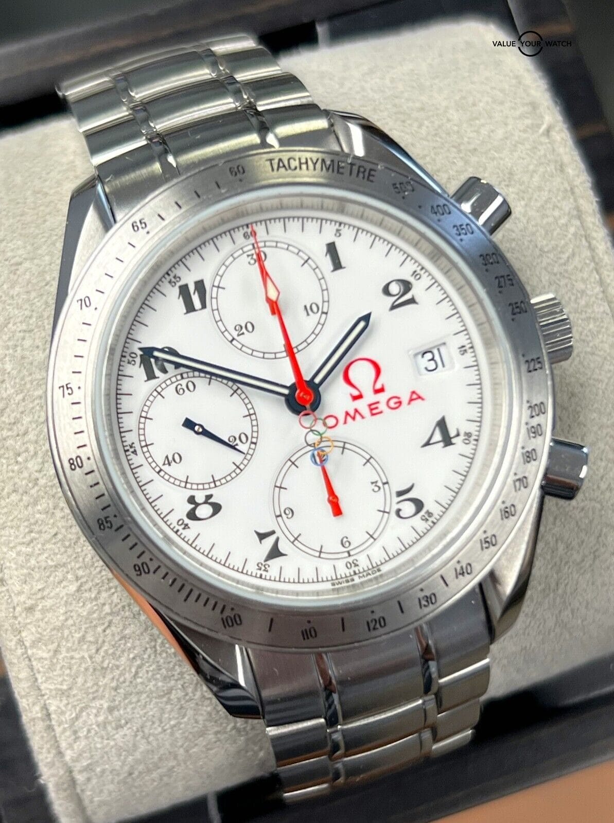 Omega Speedmaster Date Olympic Games 323.10.40.40.04.00 BOXES/PAPERS!