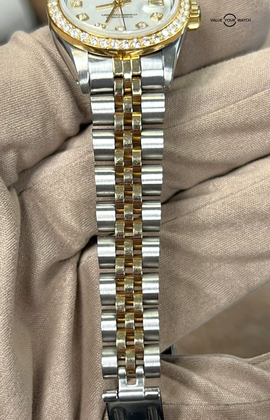 Rolex Ladies Oyster Perpetual 6916 DIAMONDS Two Tone Yellow Gold & SS! - Image 3
