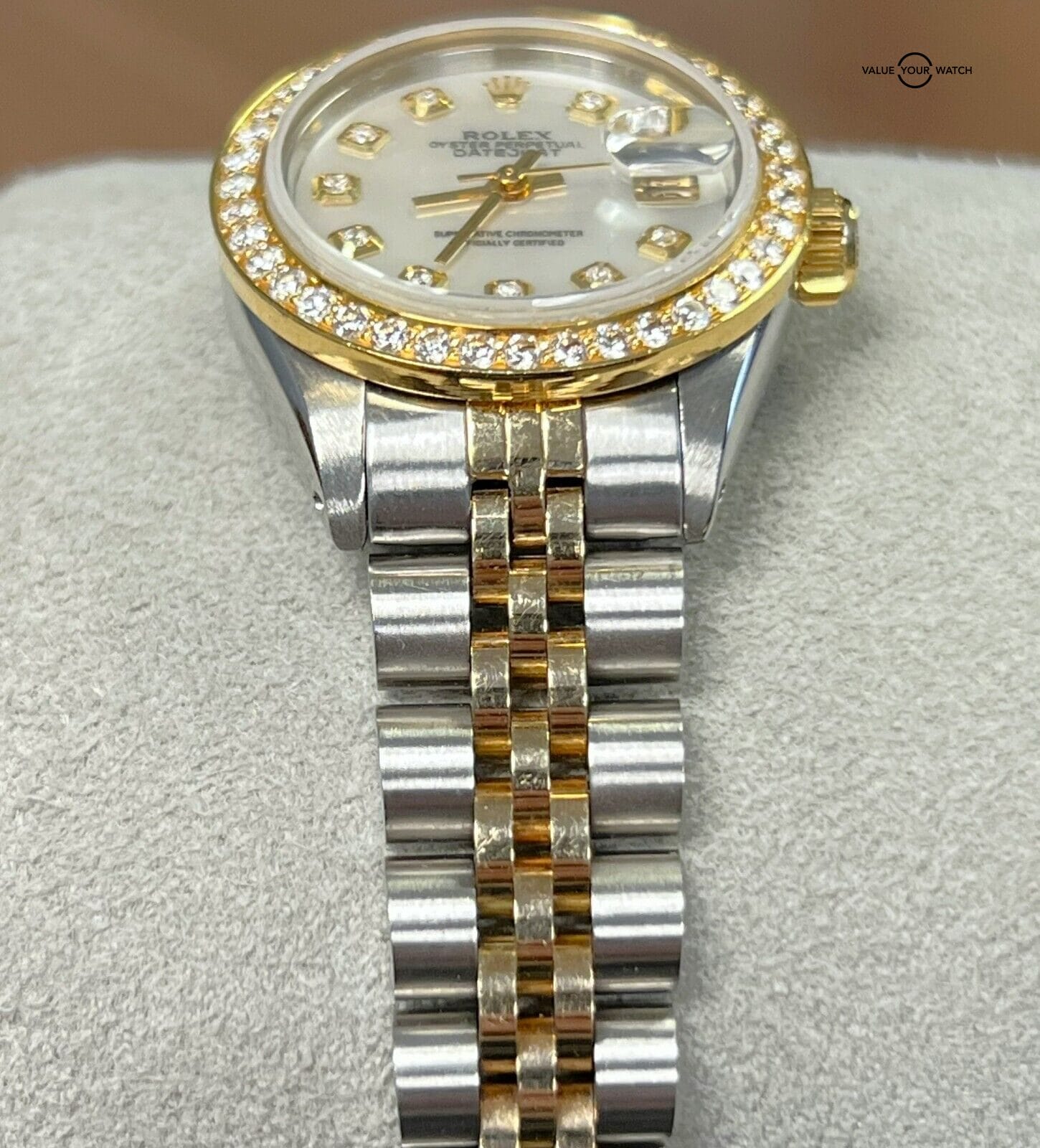 Rolex Ladies Oyster Perpetual 6916 DIAMONDS Two Tone Yellow Gold & SS! - Image 14