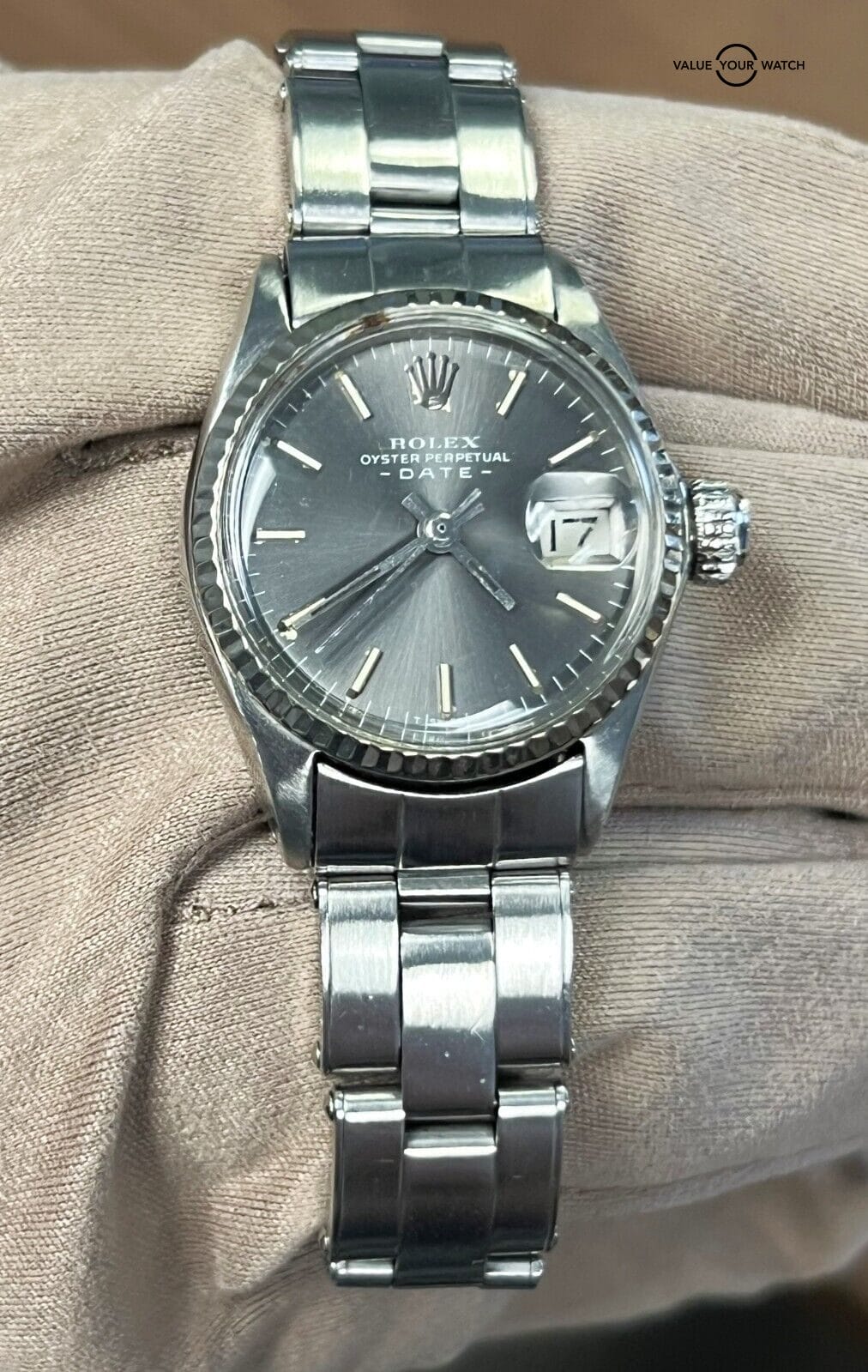 Rolex Ladies Oyster Perpetual Date 6517 Stainless Steel Automatic! - Image 5