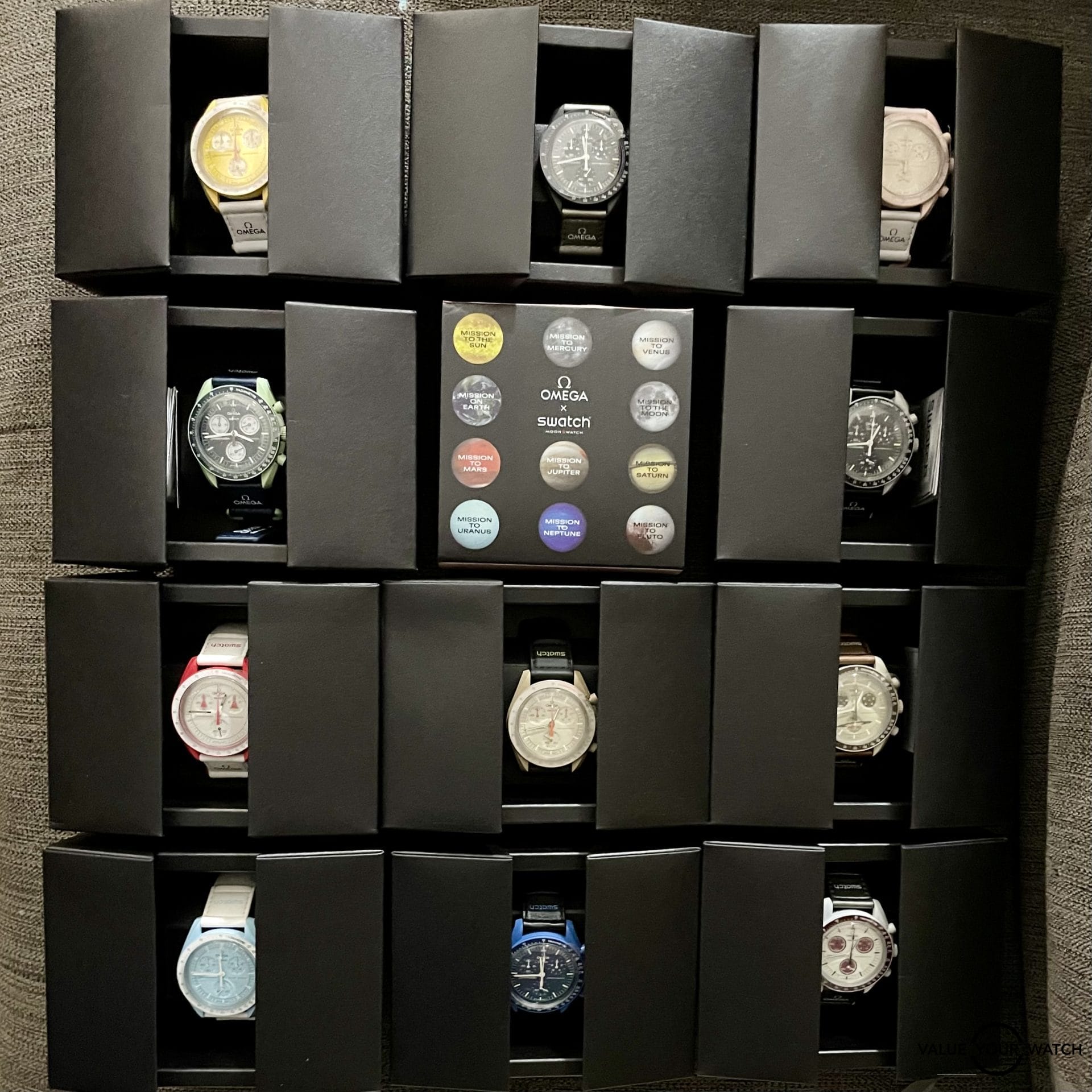 Omega X Swatch MoonSwatch Bioceramic Watch collection (all 11