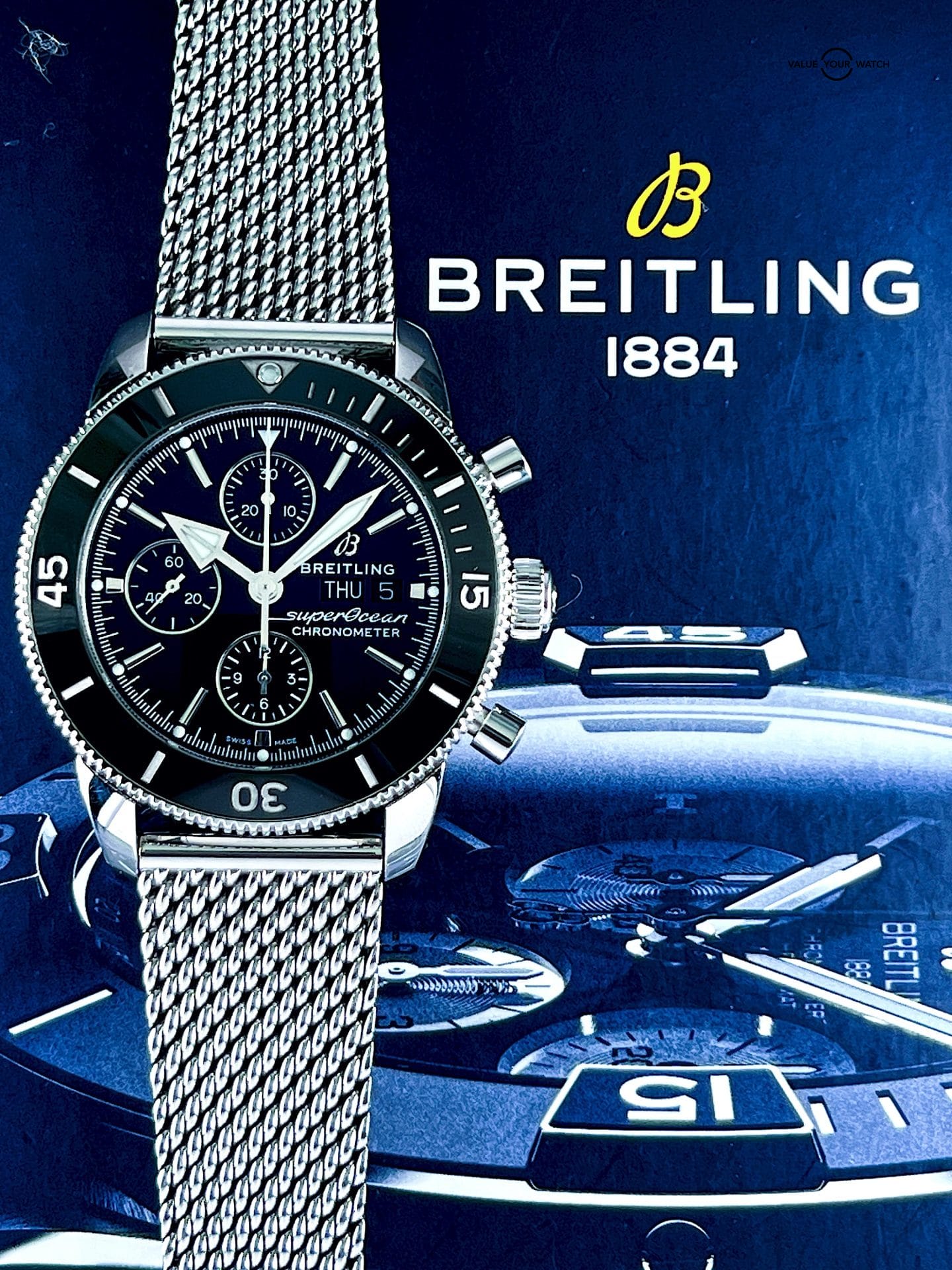 Breitling Superocean Heritage II Chronograph 44mm Black / A13313 / 2022 B&P - Image 2