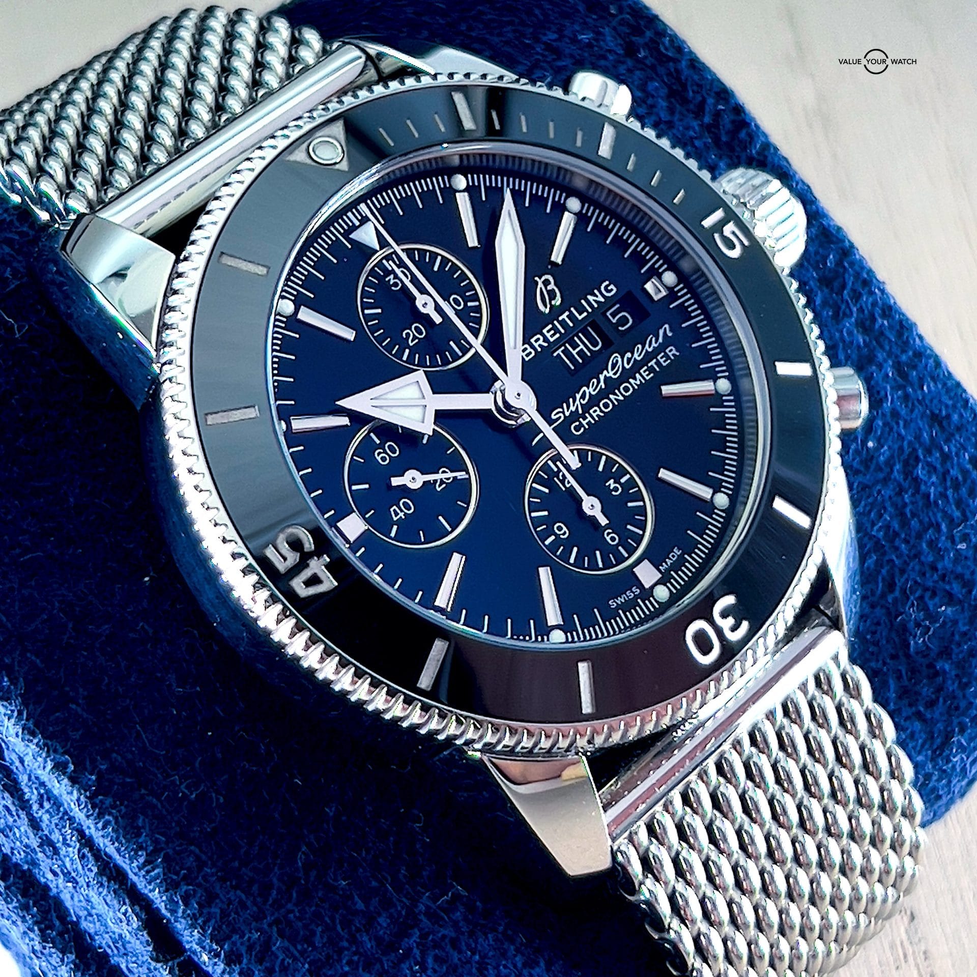 Breitling Superocean Heritage II Chronograph 44mm Black / A13313 / 2022 B&P - Image 4