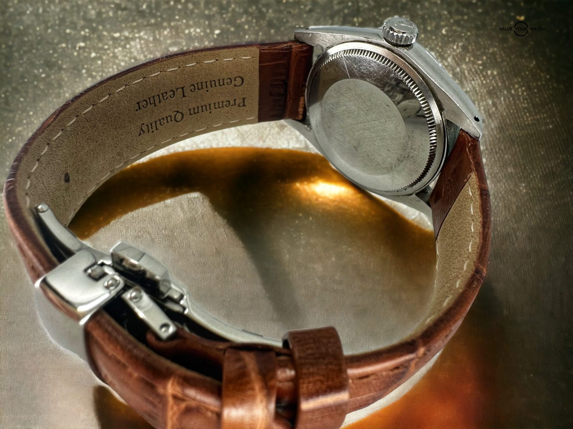 Vintage Rolex 1500 Oyster Perpetual Date Stainless Steel Champagne Dial 34mm - Image 5