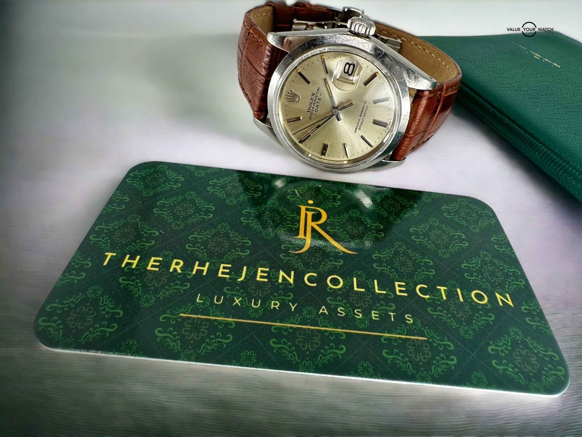 Vintage Rolex 1500 Oyster Perpetual Date Stainless Steel Champagne Dial 34mm - Image 8