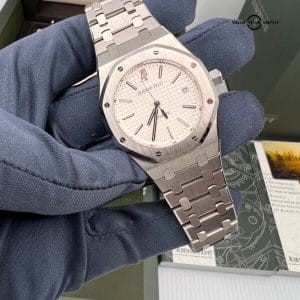 2011 AP Serviced Complete Set Audemars Piguet Royal Oak White Dial 39mm Steel