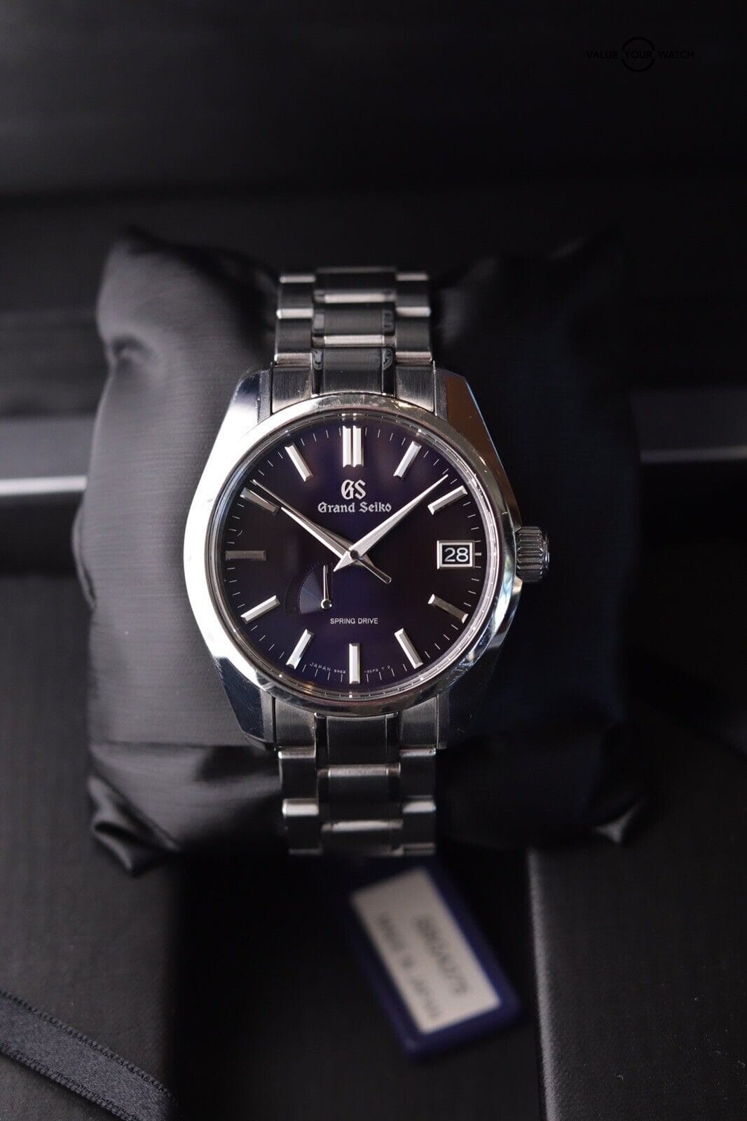 Grand Seiko Spring Drive Heritage 40mm Blue Watch SBGA375 2019 B&P