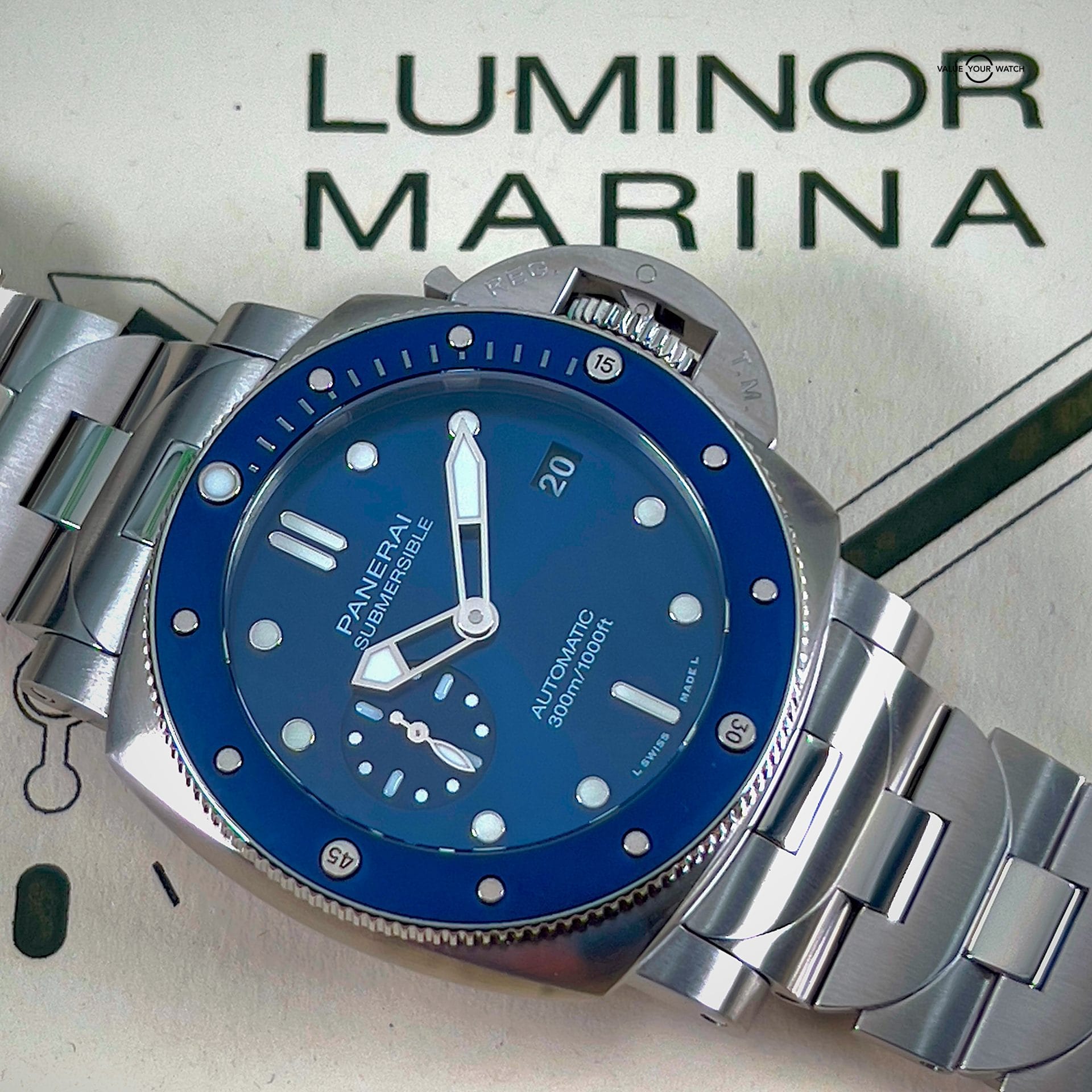 Panerai Submersible 1068 Blu Notte 42mm / PAM01068 / 2022 Full Set B&P