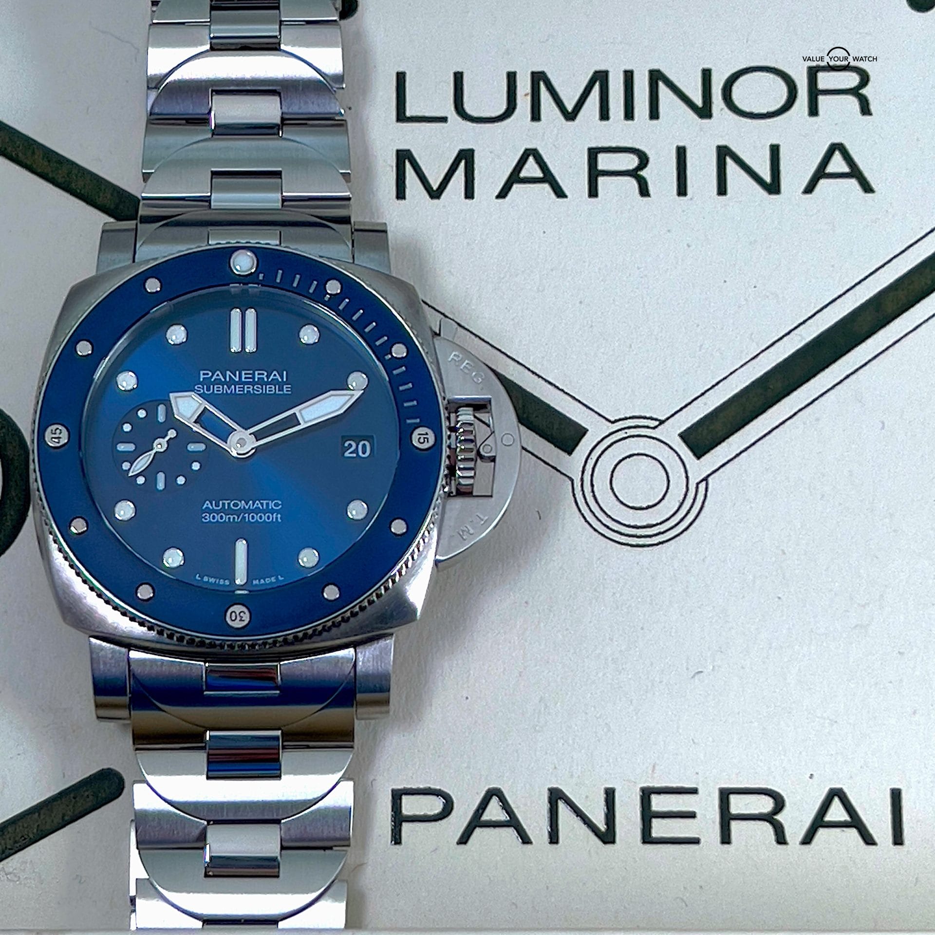 Panerai Submersible 1068 Blu Notte 42mm / PAM01068 / 2022 Full Set B&P - Image 2