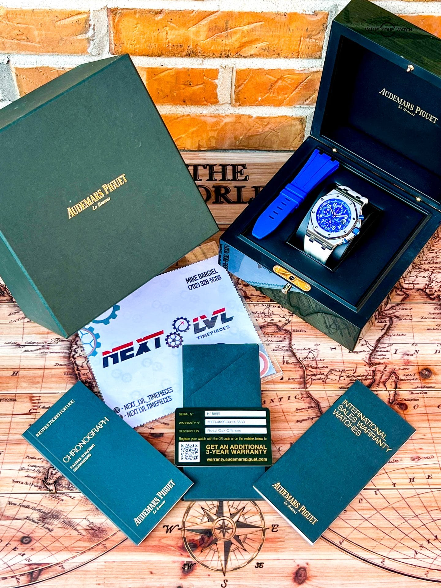 *DISCONTINUED/RARE* Audemars Piguet Royal Oak Offshore Indigo Blue 42mm Complete - Image 16