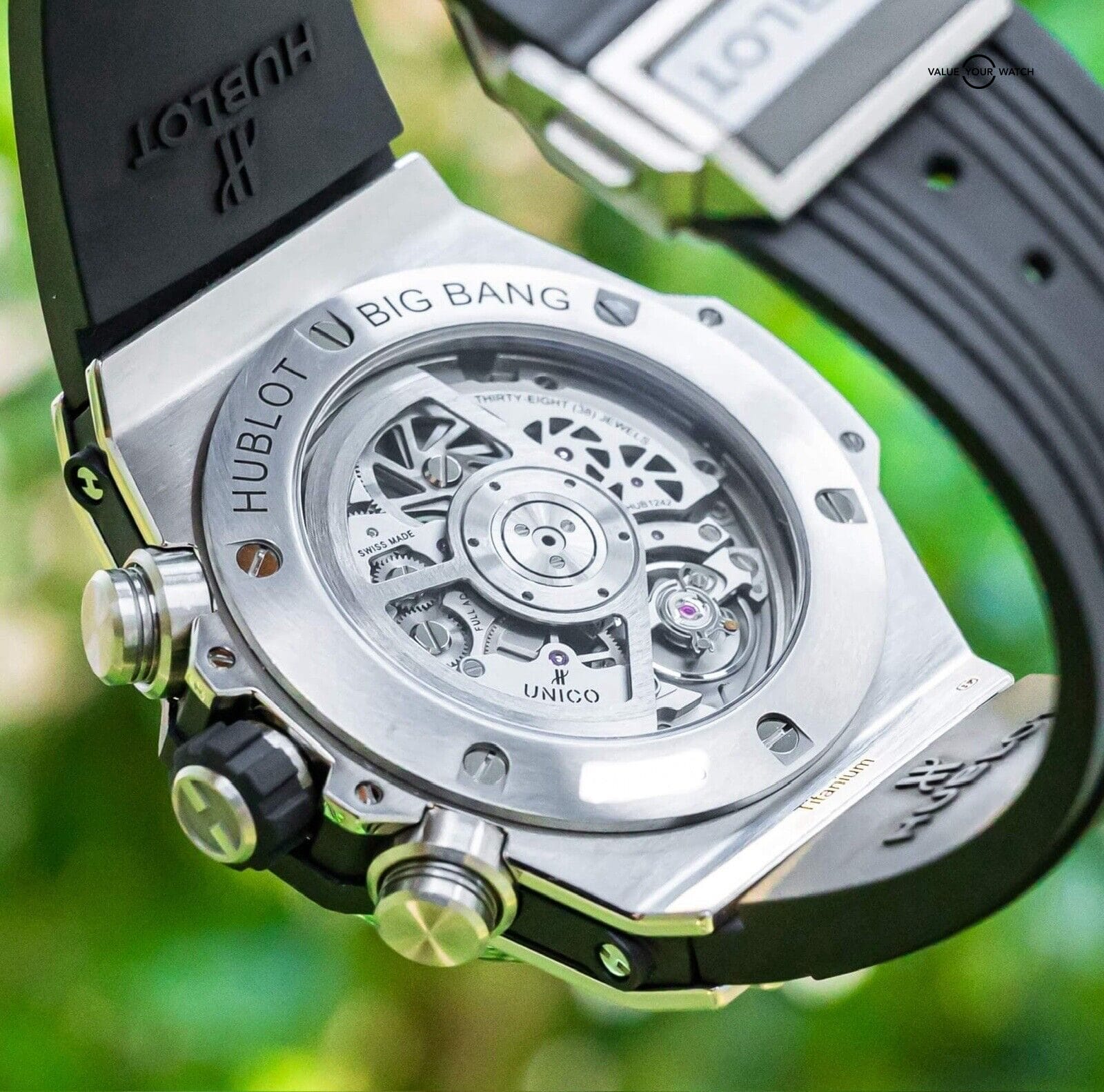 411.NM.1170.NM Hublot Unico Titanium Ceramic Bracelet Watch