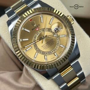 Rolex Sky-Dweller 326933 Champagne Dial 42mm 18K Yellow Gold & Steel Automatic!