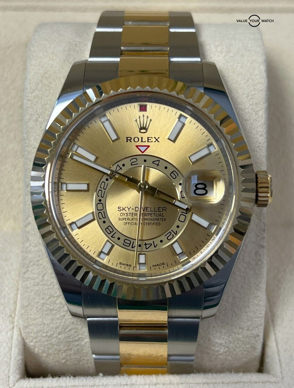 Rolex Sky-Dweller 326933 Champagne Dial 42mm 18K Yellow Gold & Steel Automatic! - Image 2