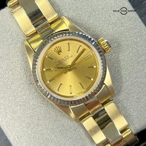 Rolex Ladies Oyster Perpetual 24mm 14K Yellow Gold 67197!