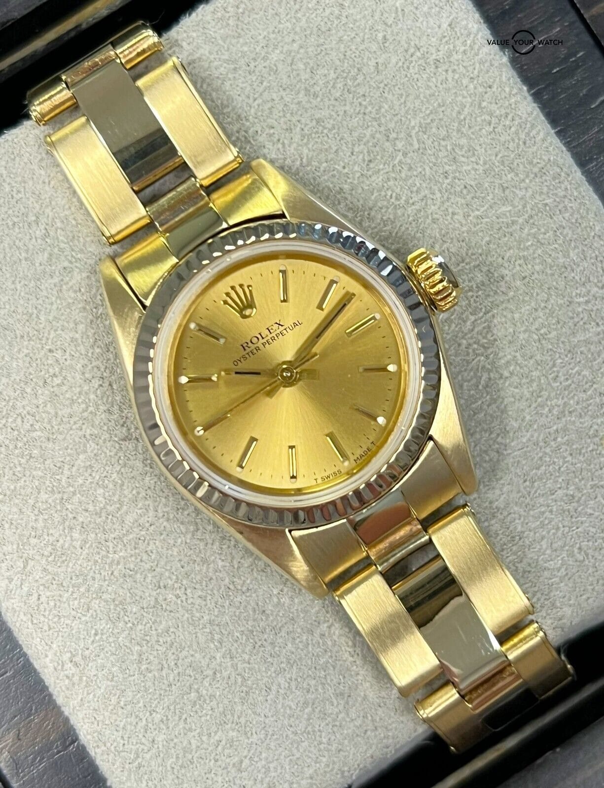 Rolex Ladies Oyster Perpetual 24mm 14K Yellow Gold 67197!