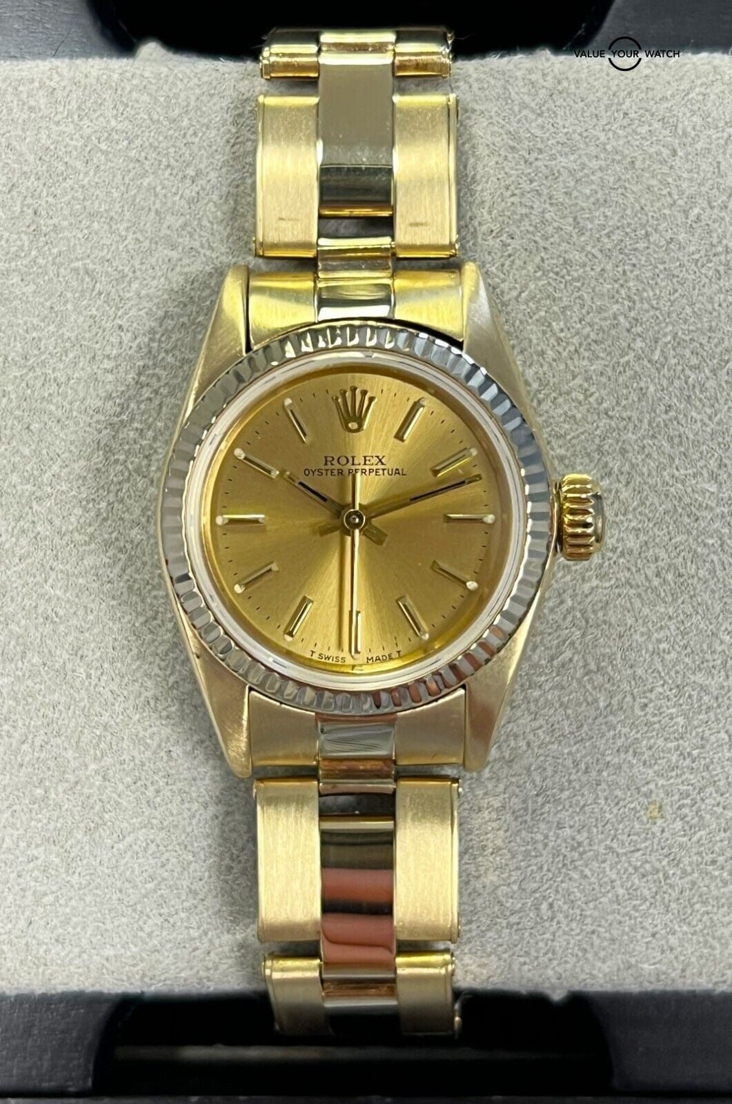 Rolex Ladies Oyster Perpetual 24mm 14K Yellow Gold 67197! - Image 5