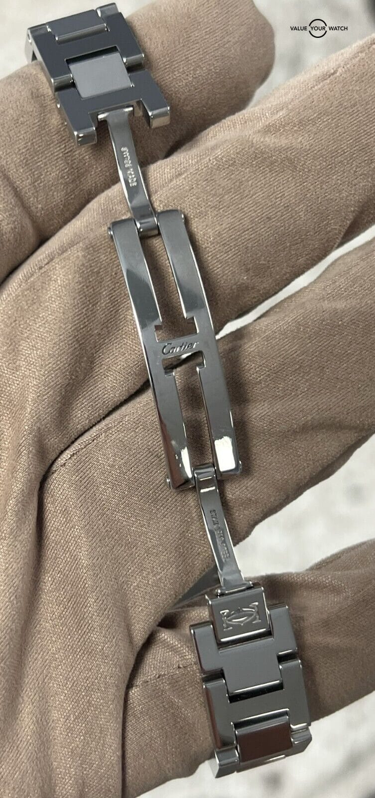 Cartier Miss Pasha 27mm Steel Pink Dial Ladies Watch W3140008 with Papers! - Image 8