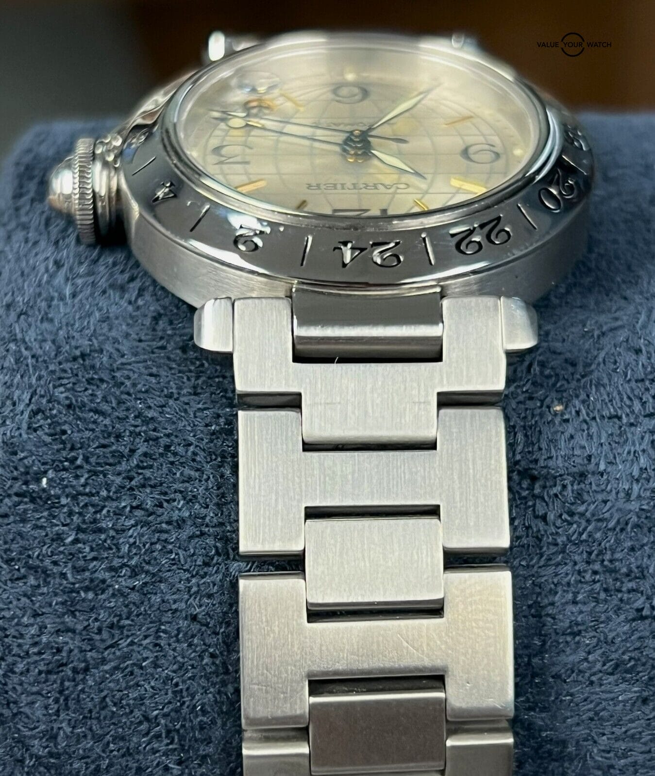 Cartier Pasha C GMT Silver Dial GMT 36mm Automatic W31029M7! - Image 11