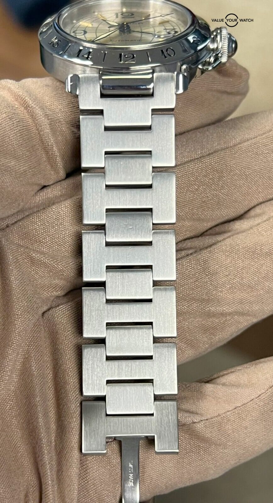 Cartier Pasha C GMT Silver Dial GMT 36mm Automatic W31029M7! - Image 13