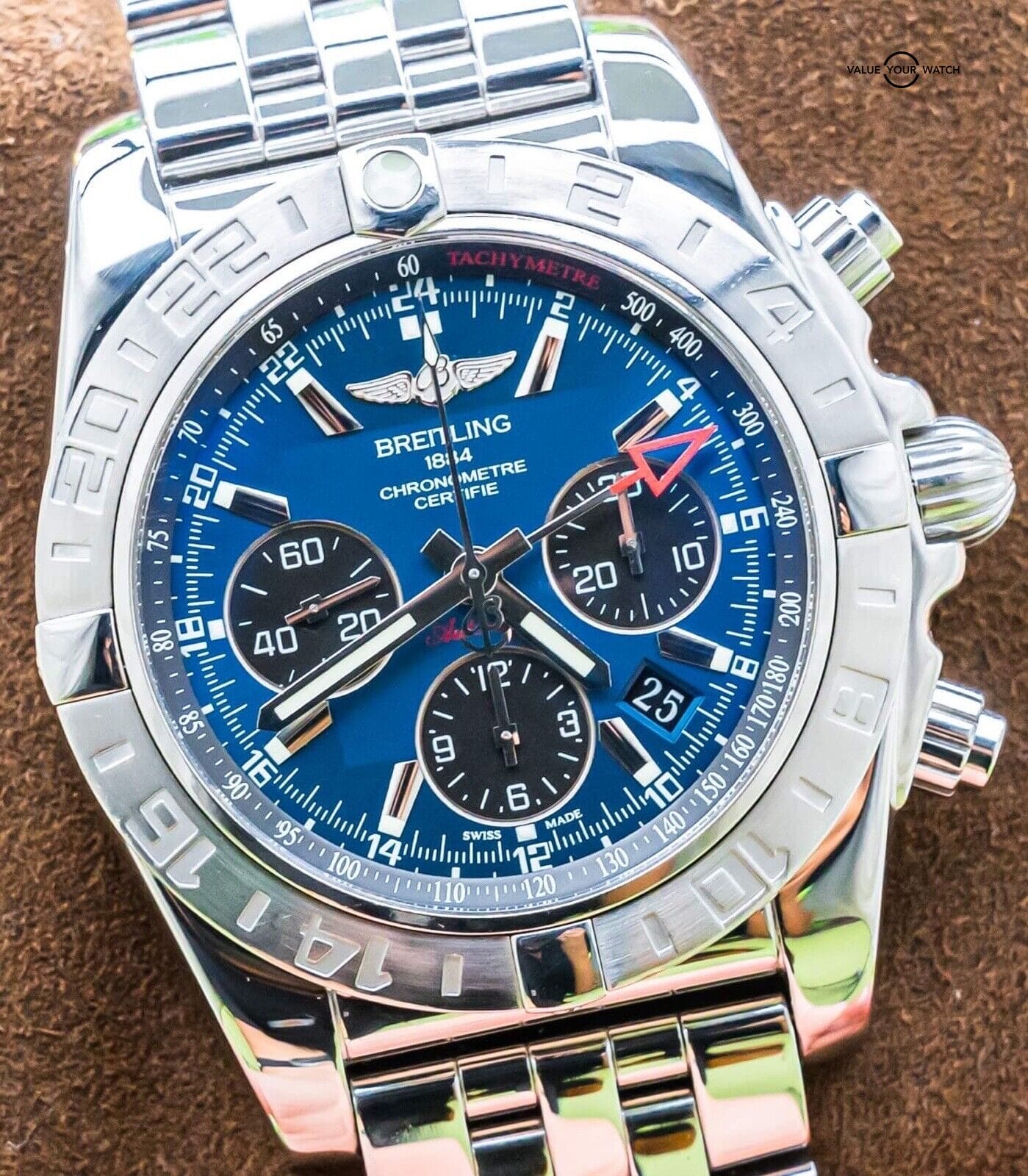 breitling chronomat black eye blue