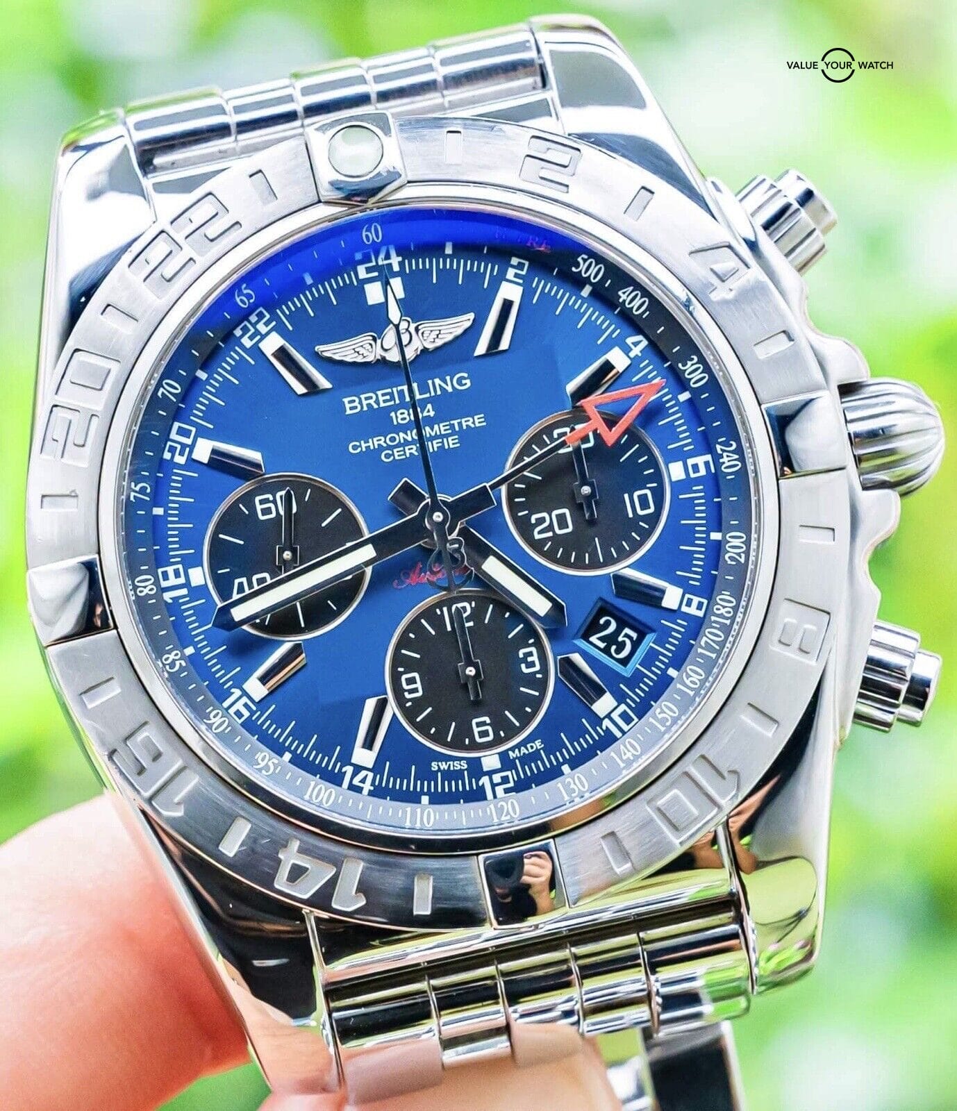 breitling chronomat 44 blue dial