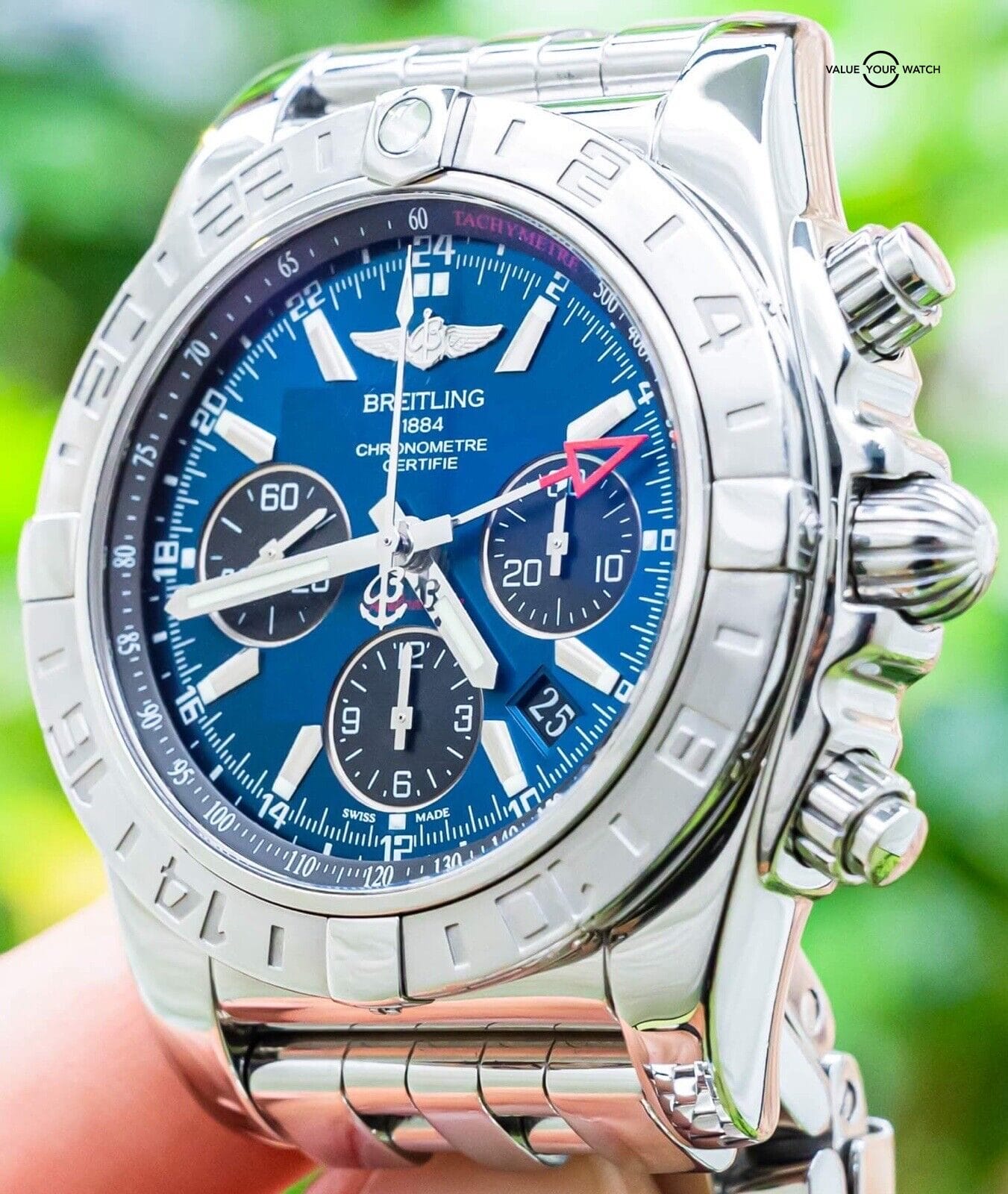 Breitling chronomat best sale 44 blue dial