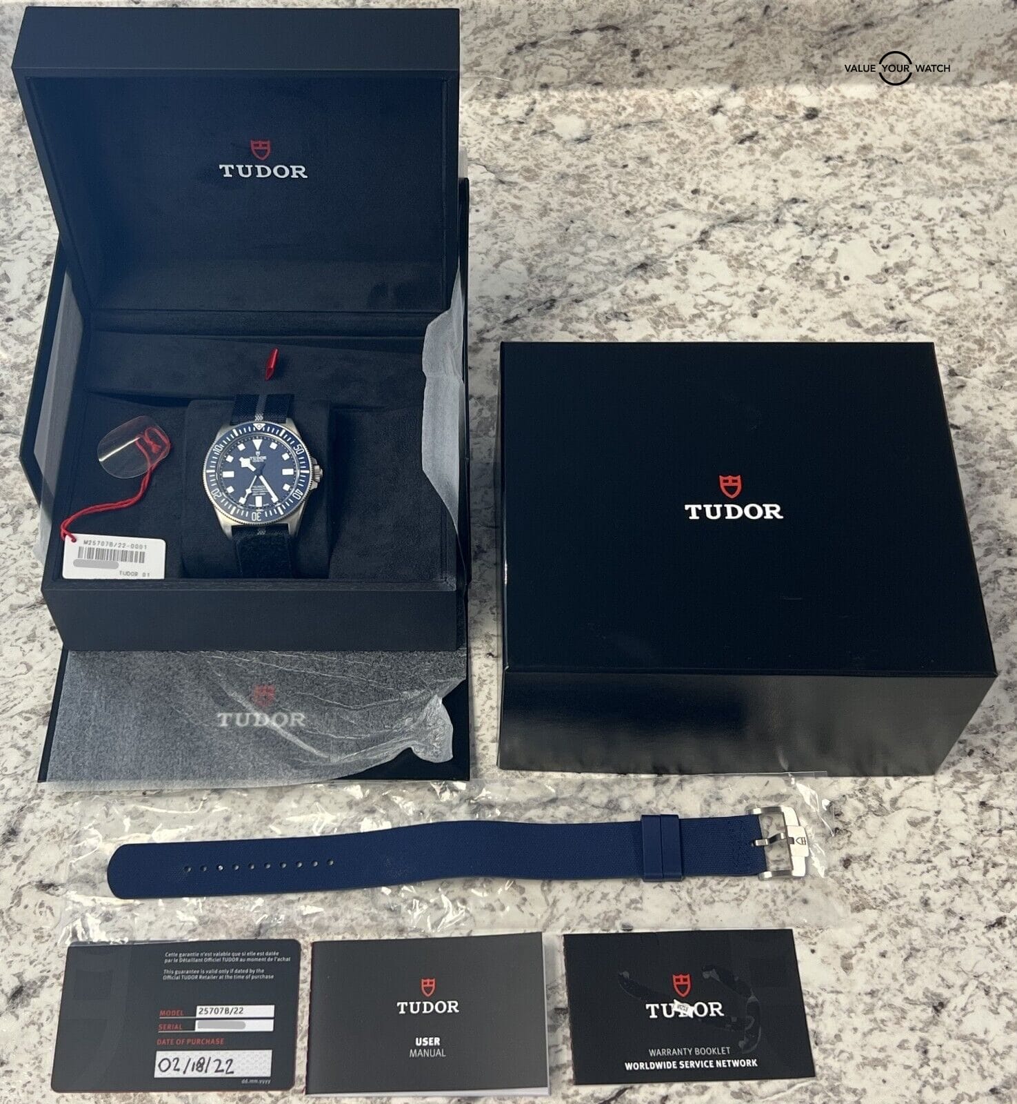 2022 Tudor Pelagos FXD Marine Nationale 42mm Blue Dial BOXES/PAPERS! - Image 4