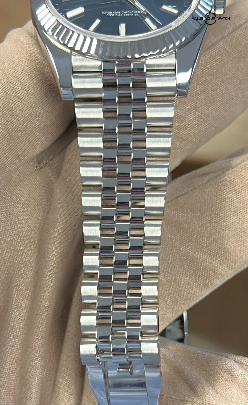 Rolex Datejust 41 Blue Dial Jubilee Stainless Steel White Gold 126334 B&P! - Image 6