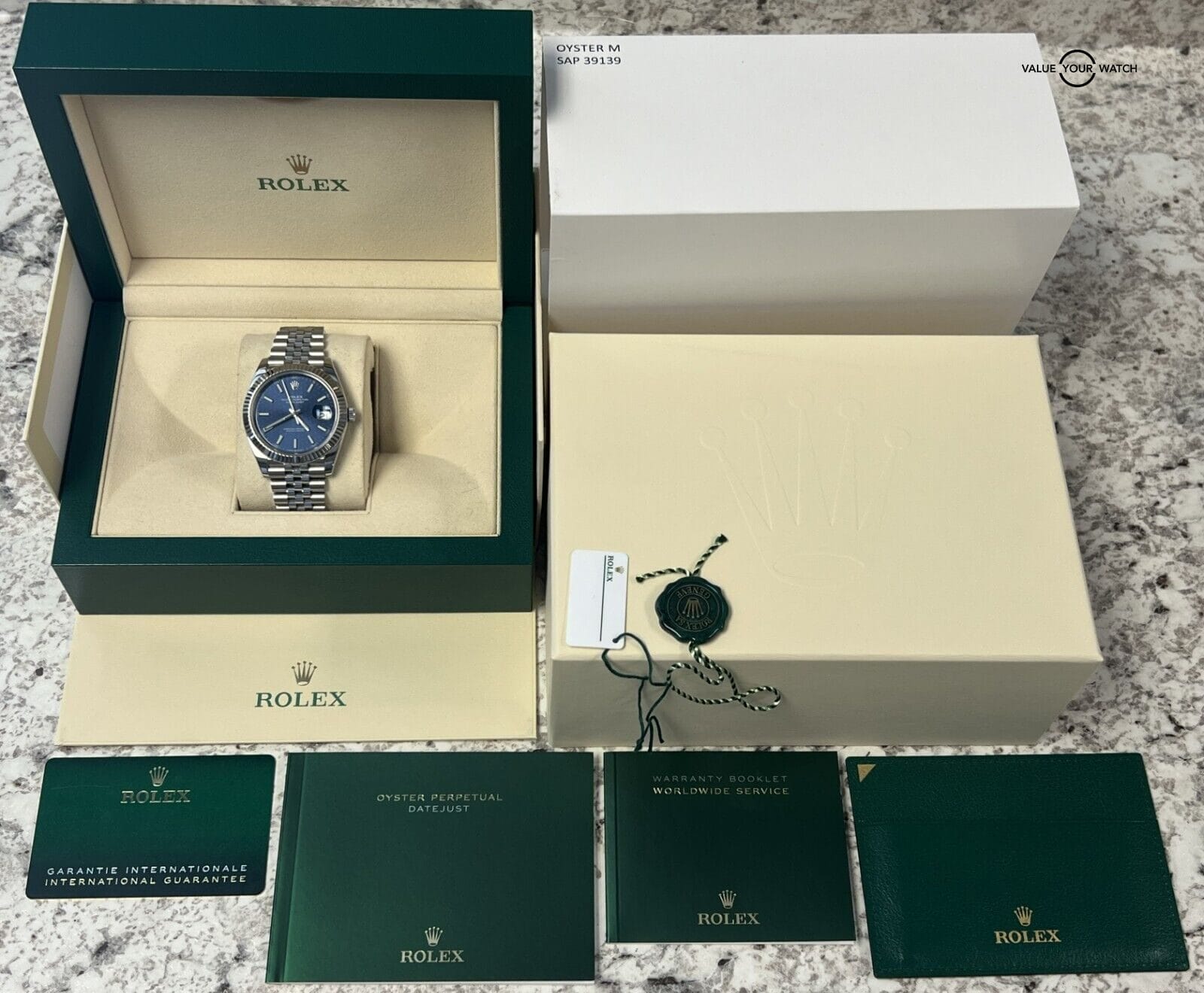 Rolex Datejust 41 Blue Dial Jubilee Stainless Steel White Gold 126334 B&P! - Image 11