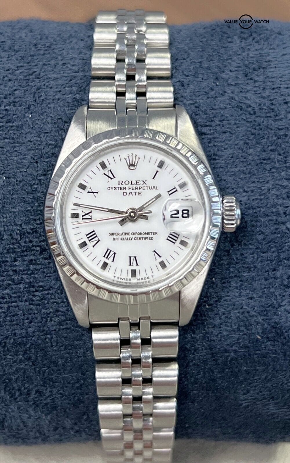 Rolex Date Ladies 69240 Jubilee Stainless Steel White Dial 26mm! - Image 2