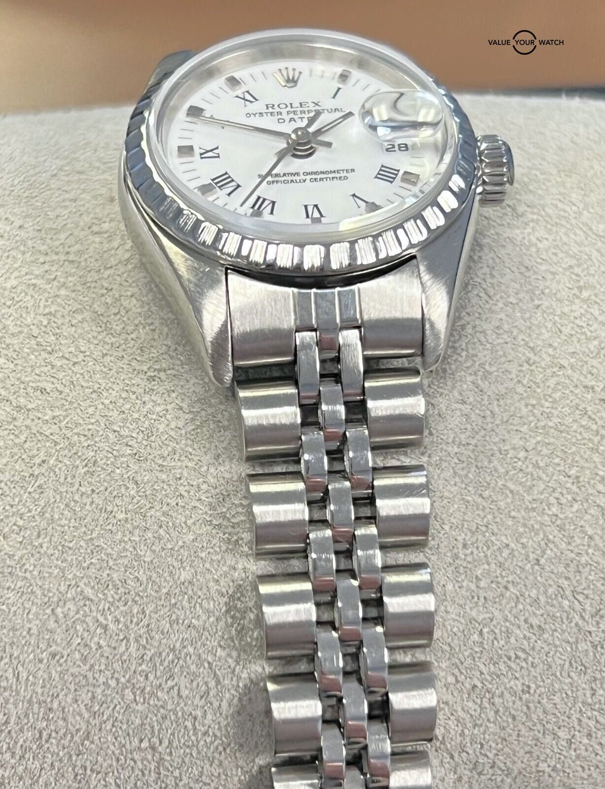 Rolex Date Ladies 69240 Jubilee Stainless Steel White Dial 26mm! - Image 10