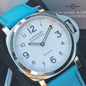 PANERAI Luminor Base 8 Days 44mm White Dial Watch PAM00561 Numbered #581/1000