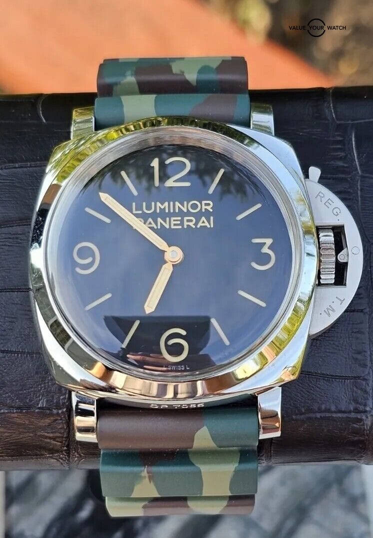 Panerai Luminor Marina Men s Automatic Watch Blue Dial 44 mm Stainless Steel Bracelet PAM01058