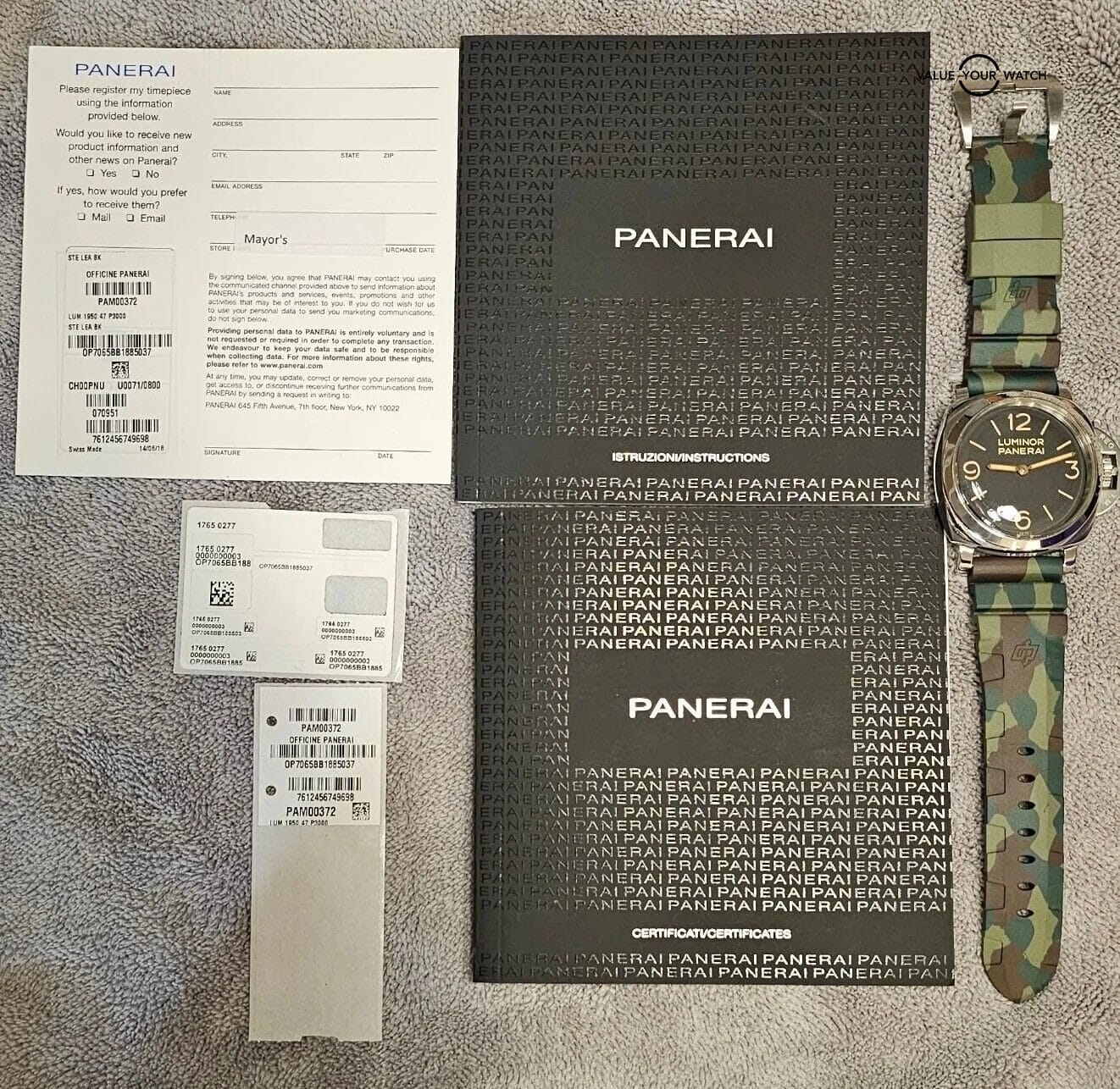 PANERAI Luminor PAM00372 Numbered Edition #71/800 Double Boxed & Papers - Image 3