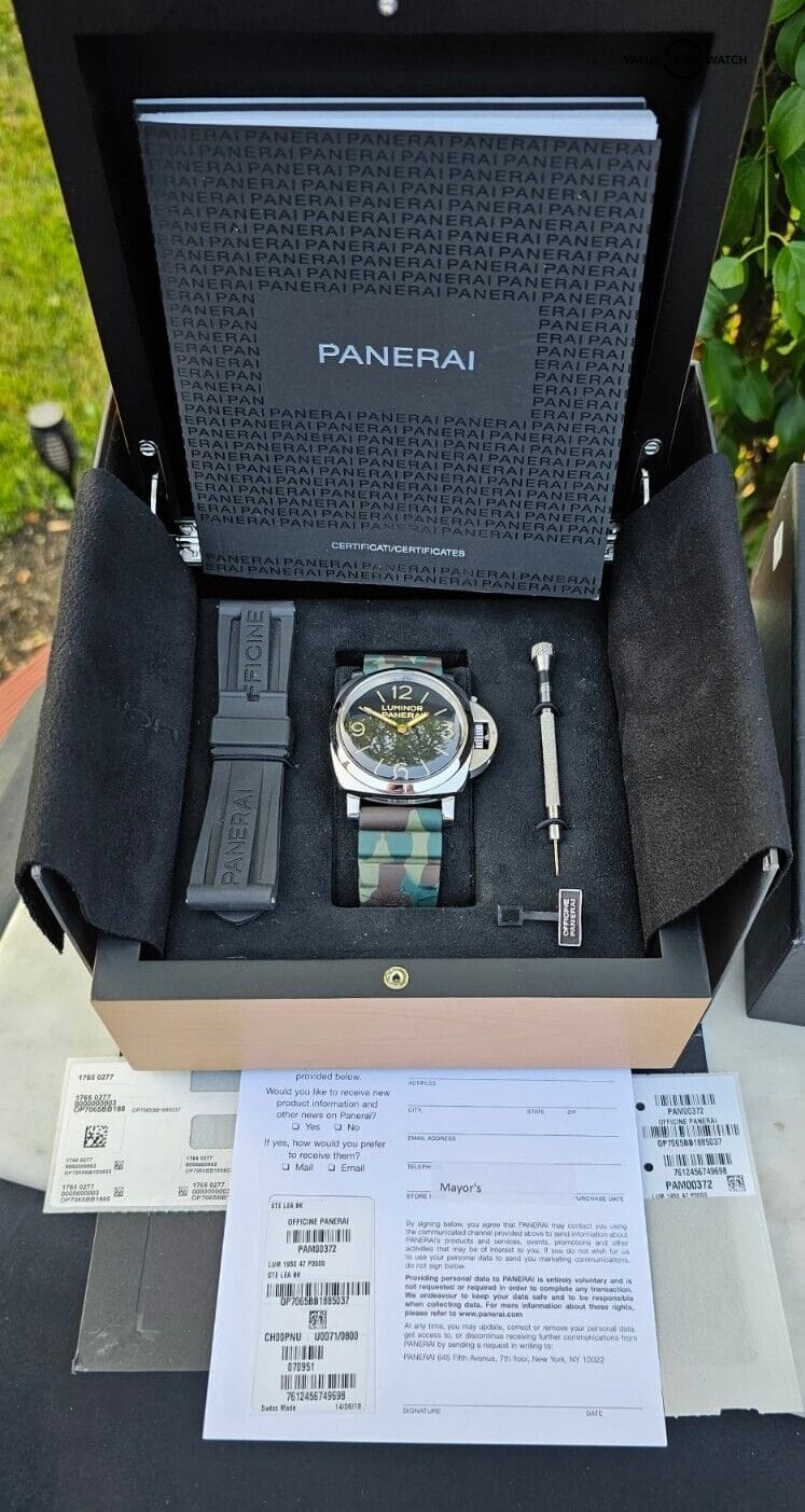 PANERAI Luminor PAM00372 Numbered Edition #71/800 Double Boxed & Papers - Image 4