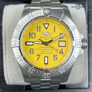 Breitling Avenger Seawolf A17330 Yellow Dial 3000M BOXES/PAPERS!