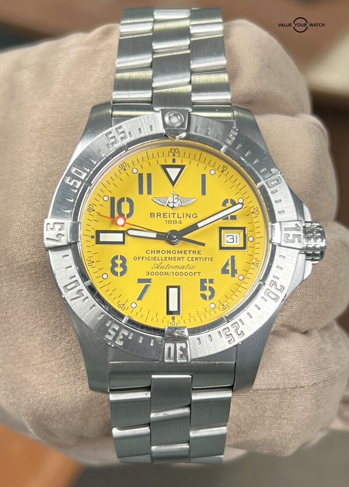 Breitling Avenger Seawolf A17330 Yellow Dial 3000M BOXES/PAPERS! - Image 11